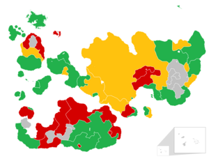 A coloured map of the countries of Internatia