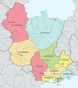 Location of the host city in Mărium.