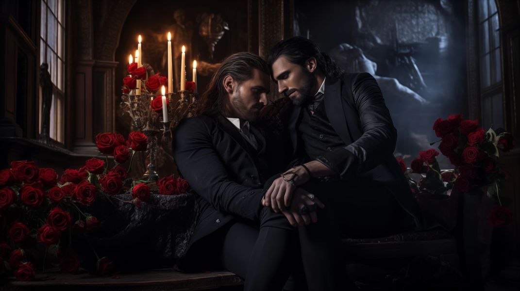 Gromor Gaman and Eyar Gāramay in the Sanctuary of Endarkenment.